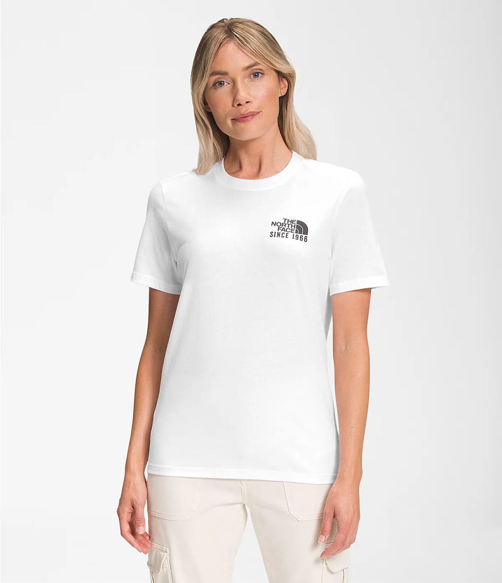 The North Face Kurzer Ärmel Mountain Peace T-Shirts Damen - Weiß CH-607DCEO